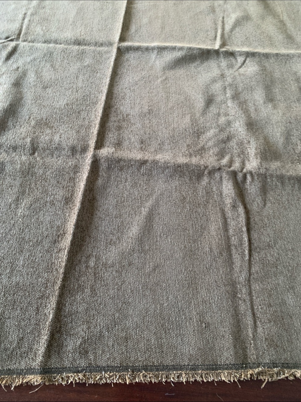Neutral Olive Green Textile Fabric Panel